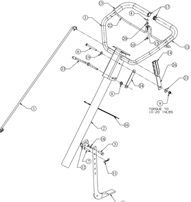 Handle Diagram and Parts List for RT65H (21AB455C710)(2018) Cub Cadet Tiller